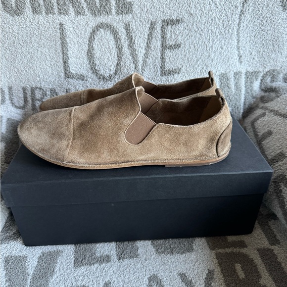 Marsell Strasacco Elastic Slippers Hazelnut Suede Loafers 45/12 - Picture 4 of 11